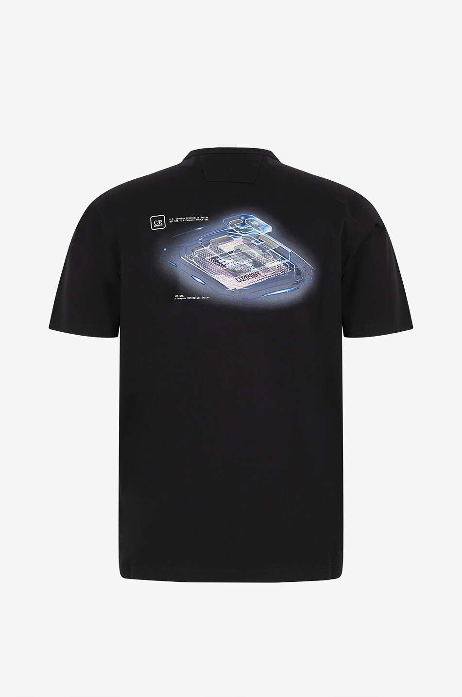 C.P. COMPANY Kurzarm-T-Shirt Metropolis Microchip Herren SCHWARZ 2
