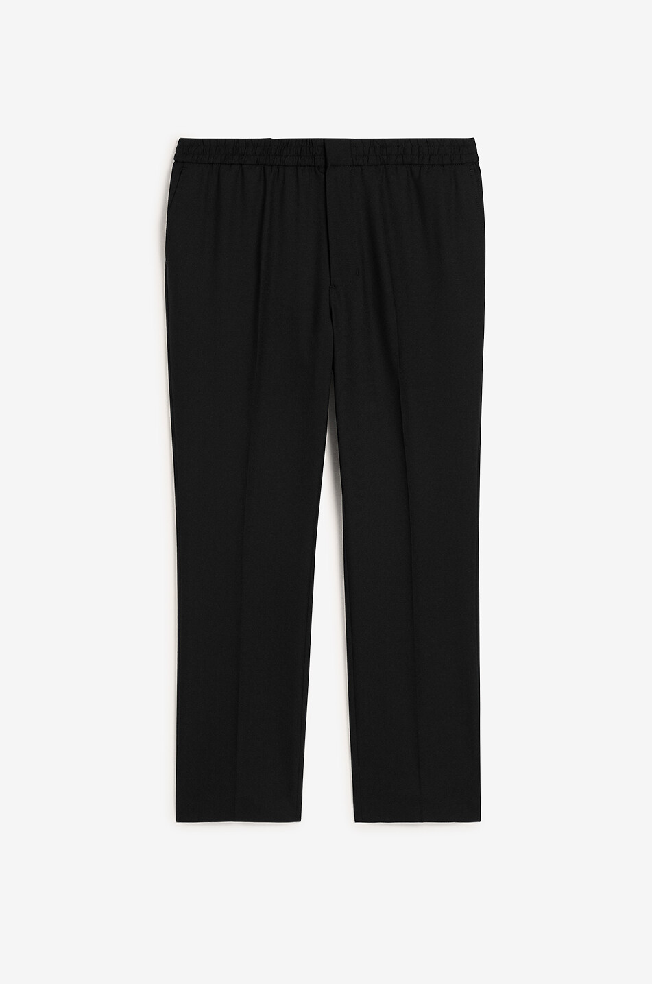 Carrot wool trousers with elasticated waist