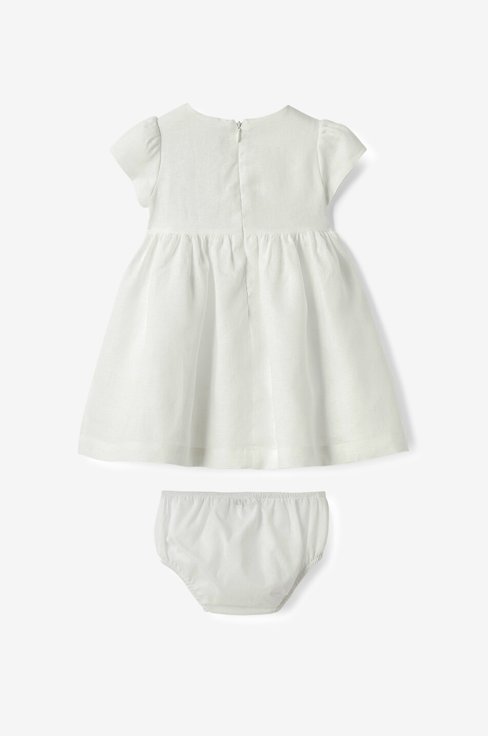 IL GUFO Robe en lin bébé Bébé BLANC 3