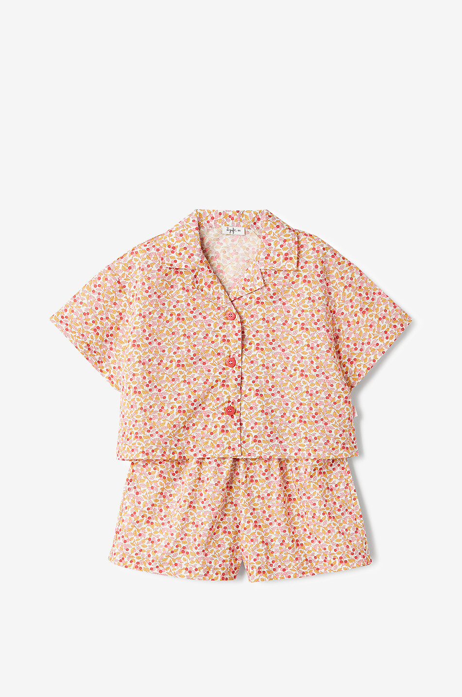 IL GUFO Shorts und Hemd für Kinder aus Baumwolle Set Mädchen ROSA 1