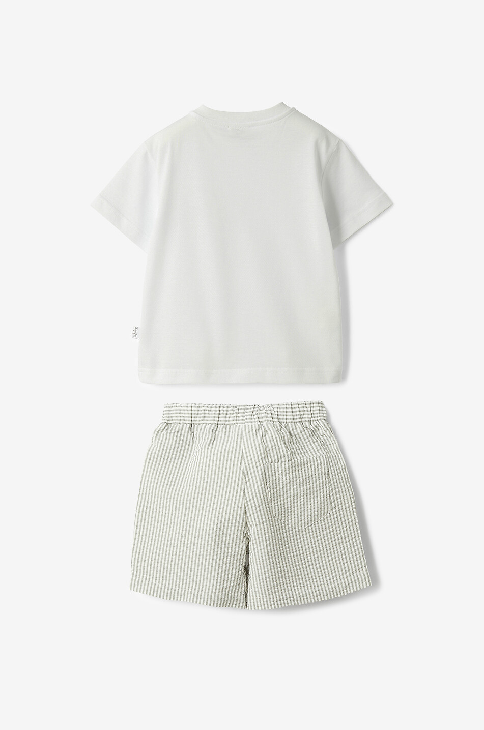 IL GUFO Cotton baby short and T-shirt set Baby LIGHT GREEN 3