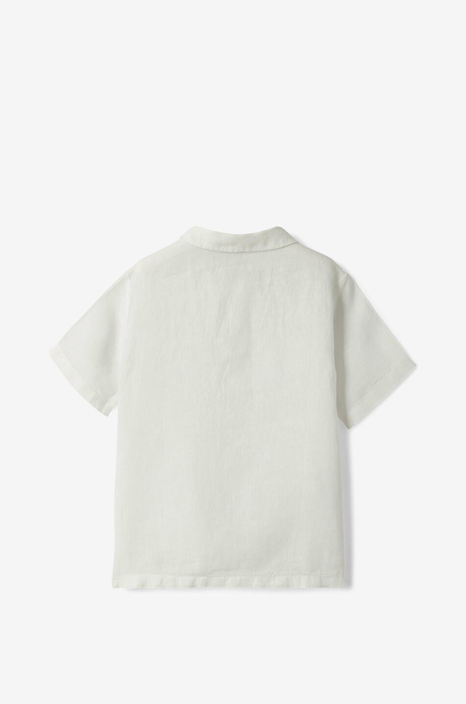 IL GUFO Linen short-sleeved baby polo shirt Baby WHITE 2