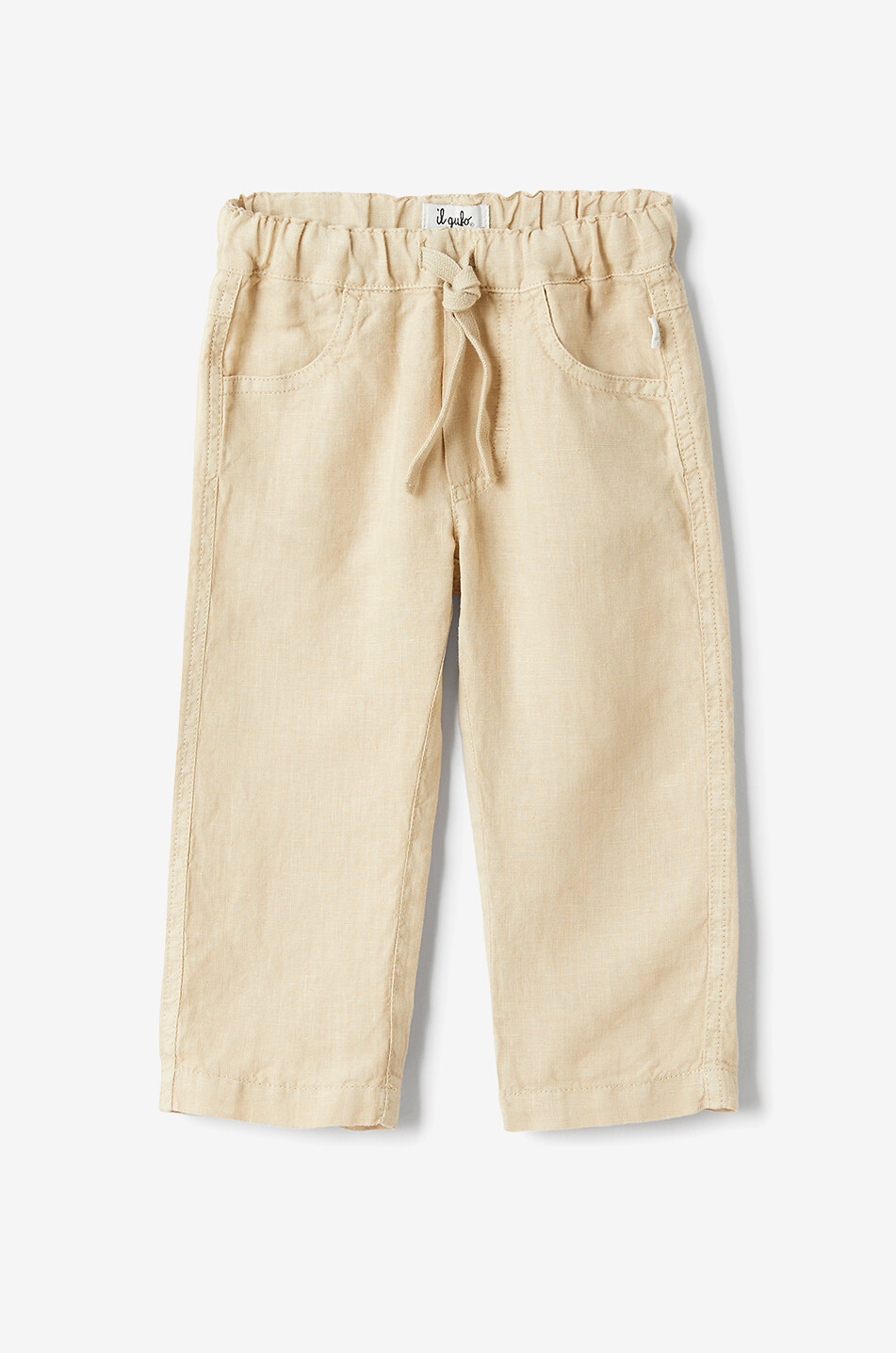 IL GUFO Pantalon en lin bébé Bébé BEIGE 1
