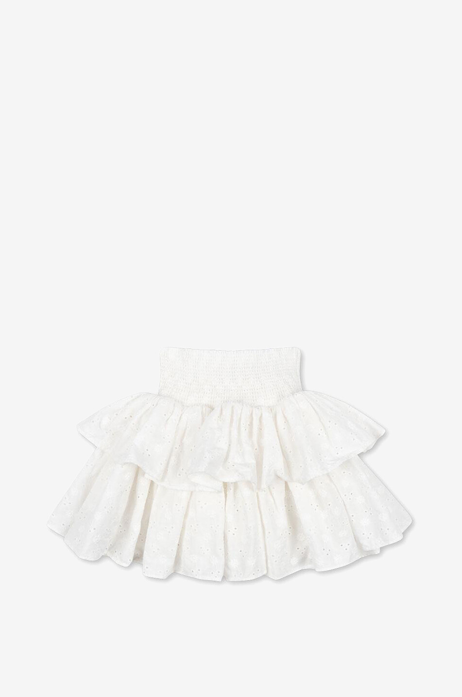 KONGES SLØJD Lacey Smock girls' cotton skirt  WHITE 2