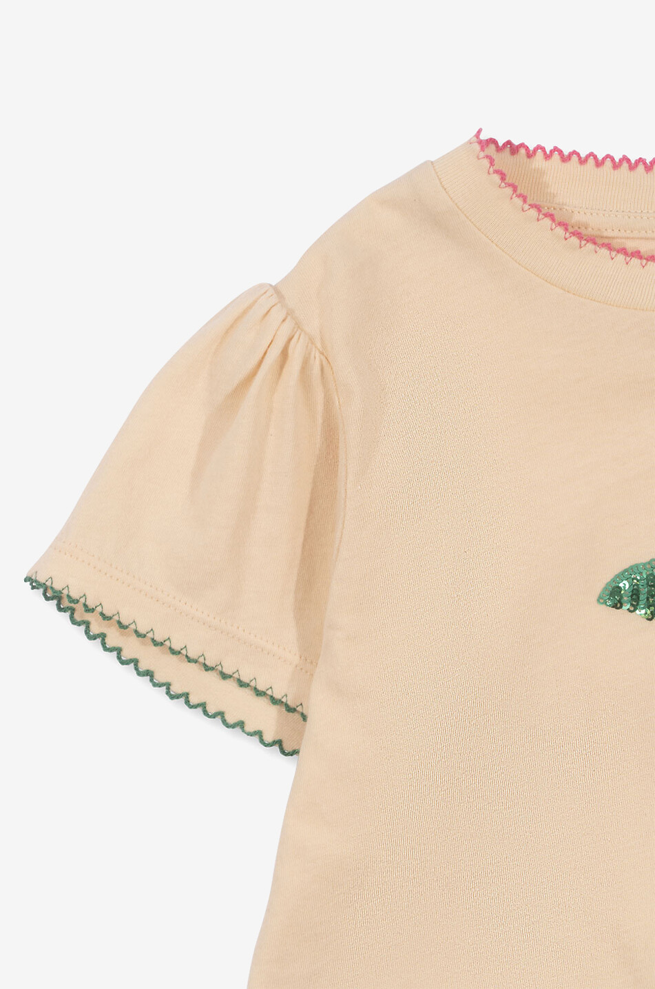 KONGES SLØJD Famo girls' short-sleeved T-shirt  BEIGE 3