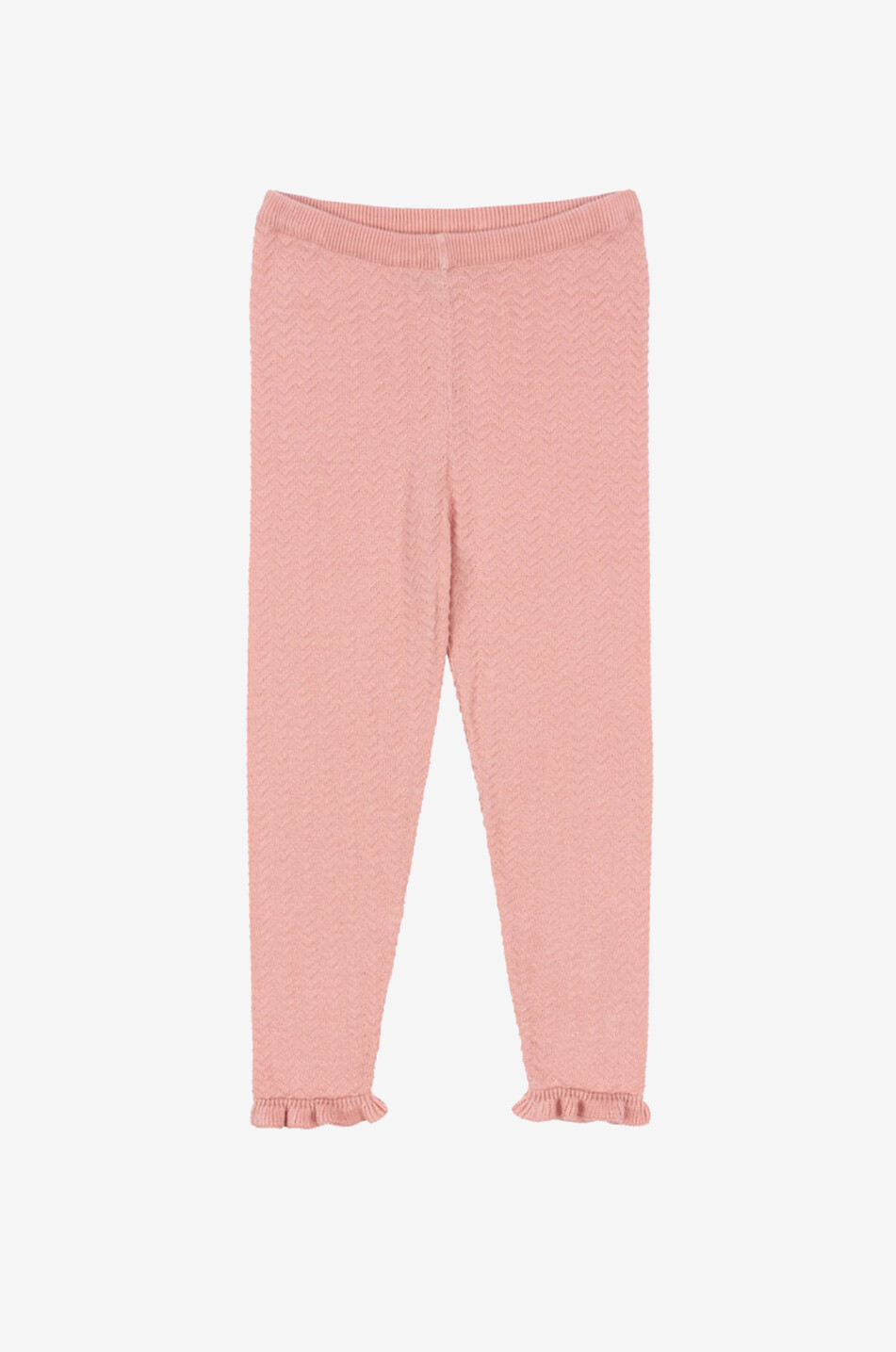 KONGES SLØJD Mädchen-Strick-Leggings Cypres  ROSA 1