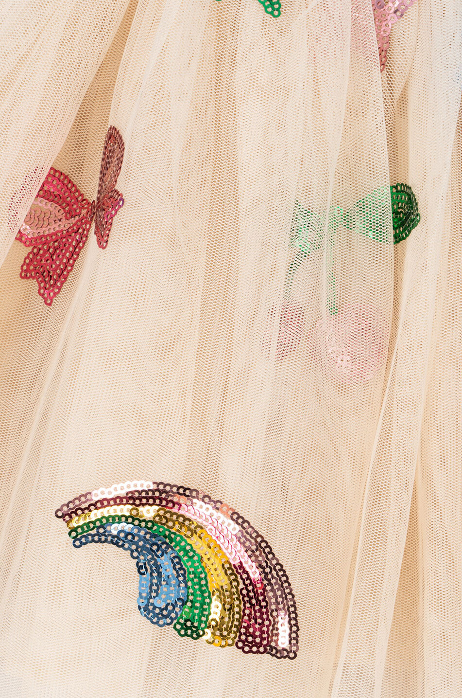 Minijupe en tulle et sequins fille Yvonne Rainbow Twinkle
