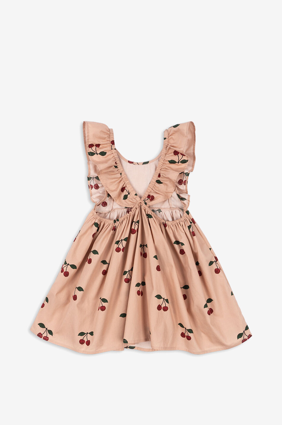 KONGES SLØJD Robe à bretelles en coton bio fille Verbena Ma Grande Cerise  ROSE 2