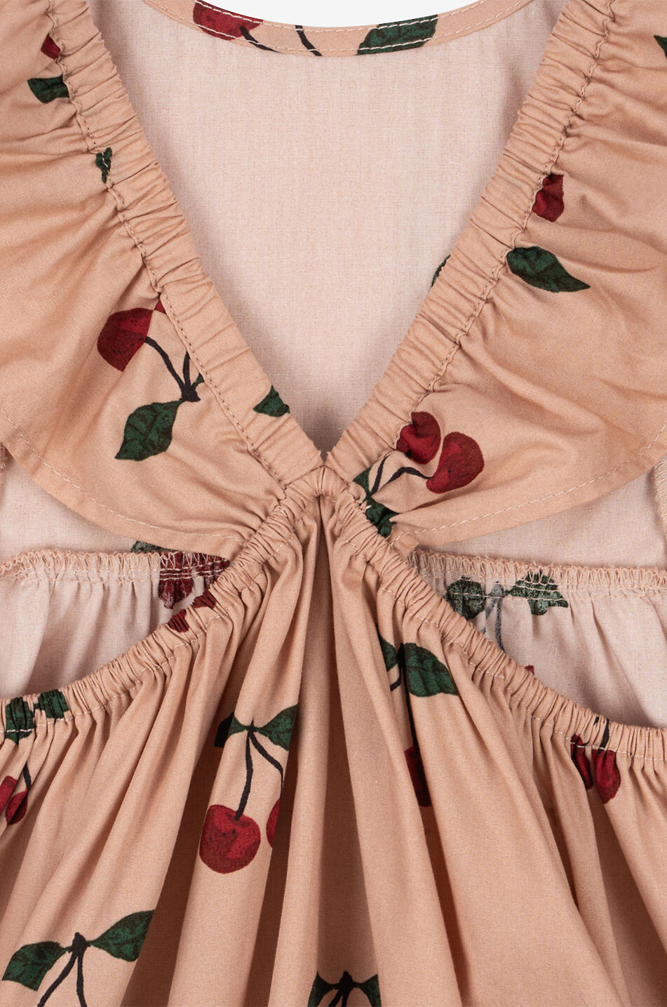 KONGES SLØJD Robe à bretelles en coton bio fille Verbena Ma Grande Cerise  ROSE 3