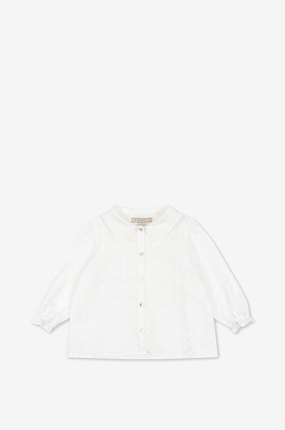 KONGES SLØJD Blouse à manches longues en coton fille Lacey Fille BLANC 1