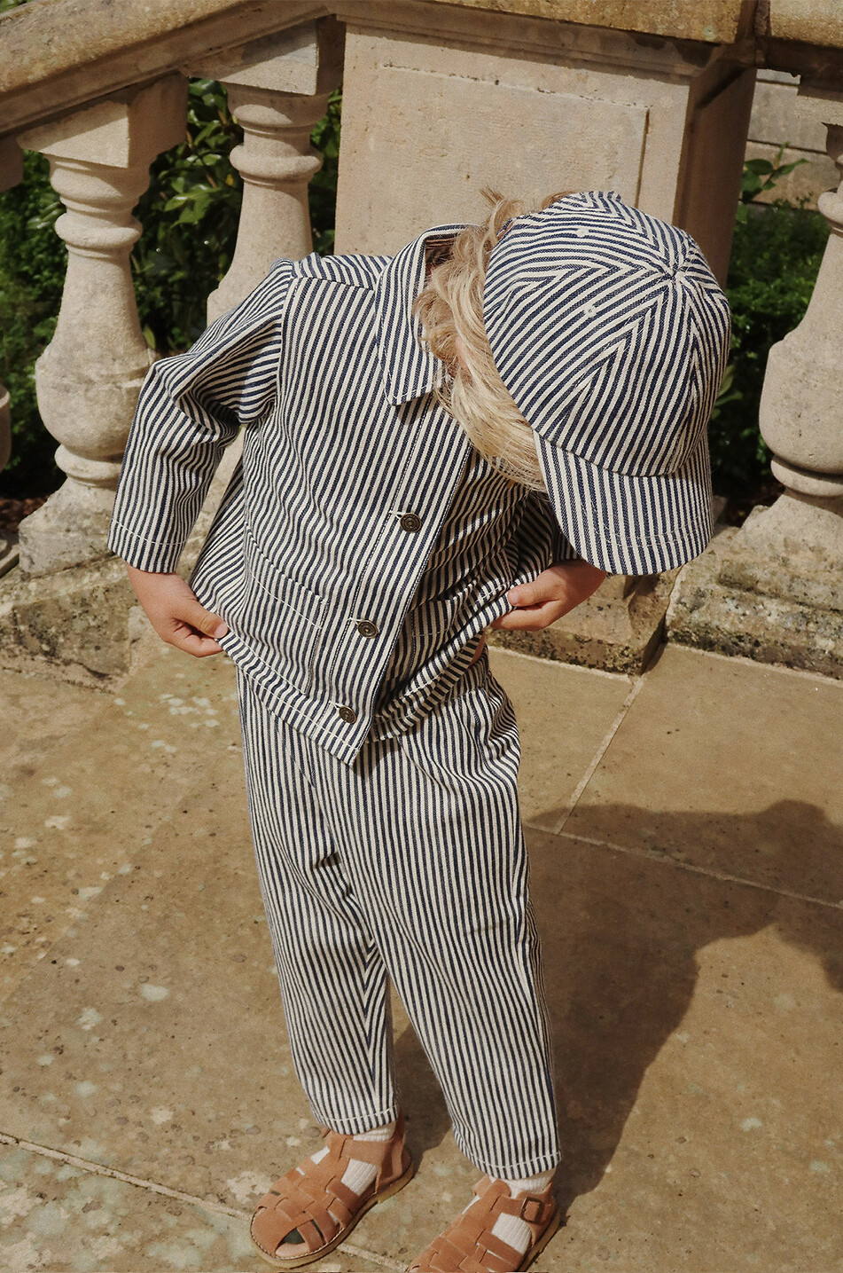 KONGES SLØJD Pantalon rayé garçon Fender Garçon BLEU FONCE 4