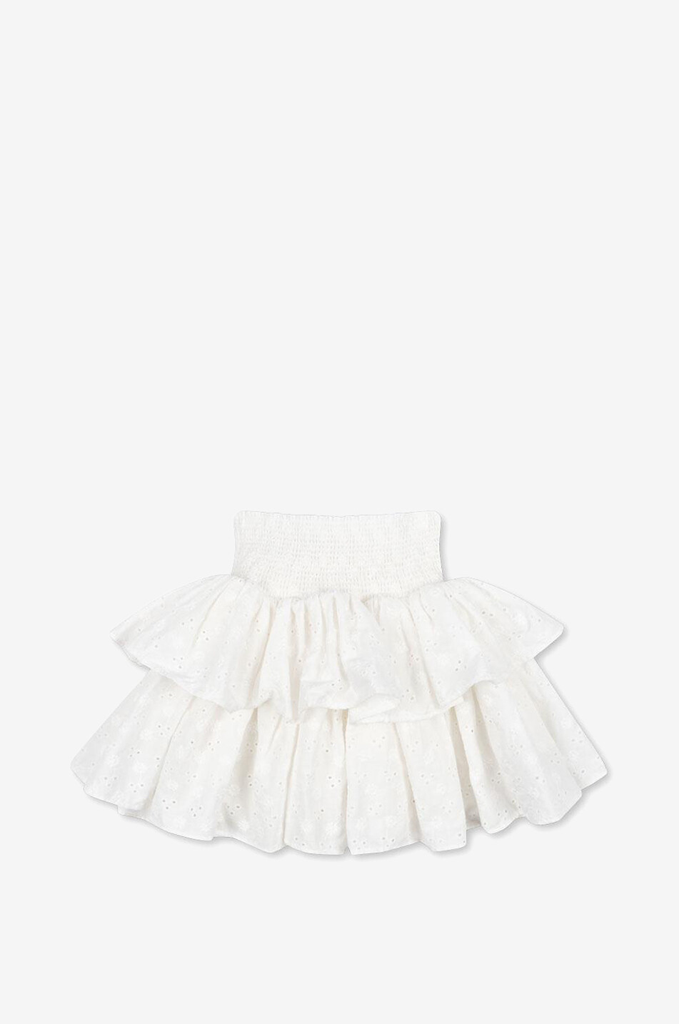 KONGES SLØJD Lacey Smock girls' cotton skirt  WHITE 1