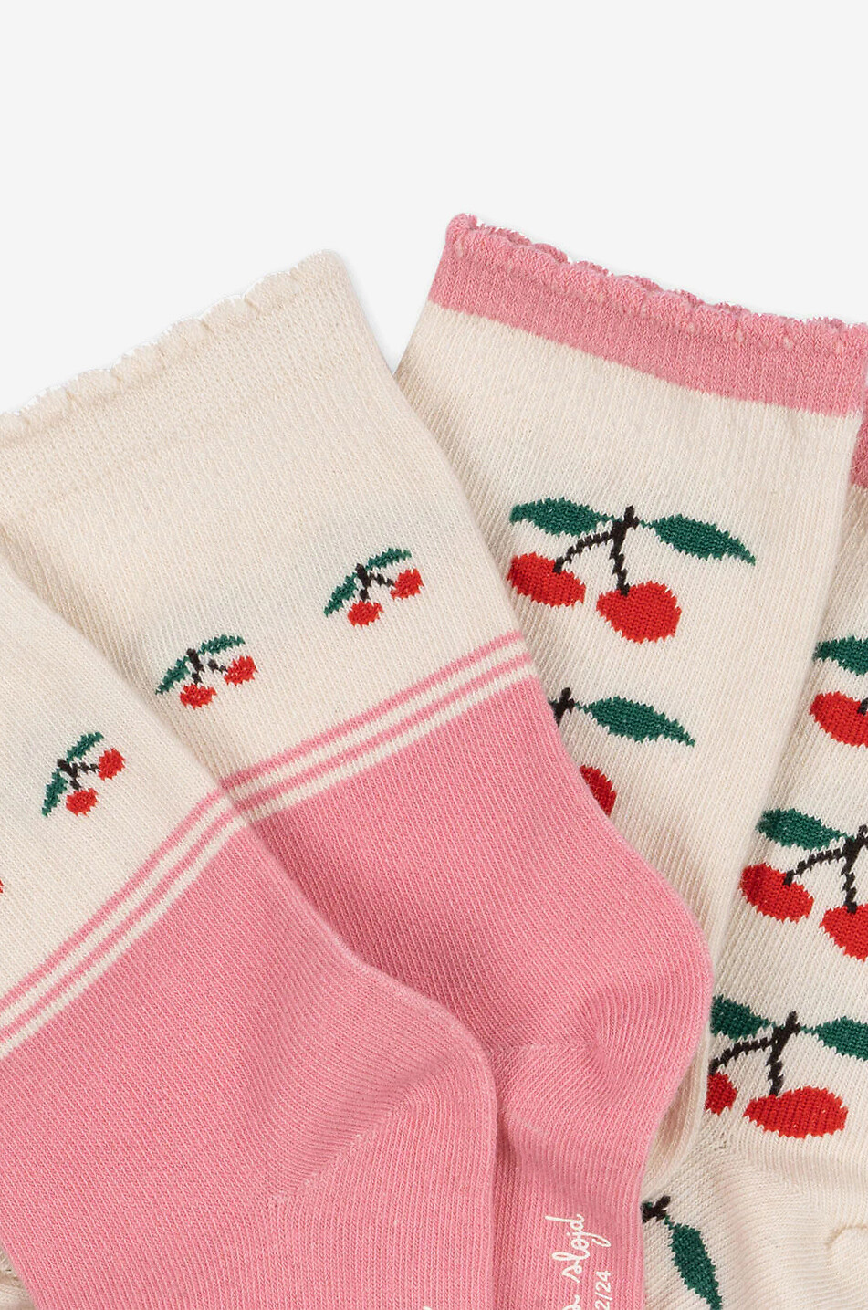 KONGES SLØJD 2er-Set Mädchensocken Cherry Mix  BUNT 2