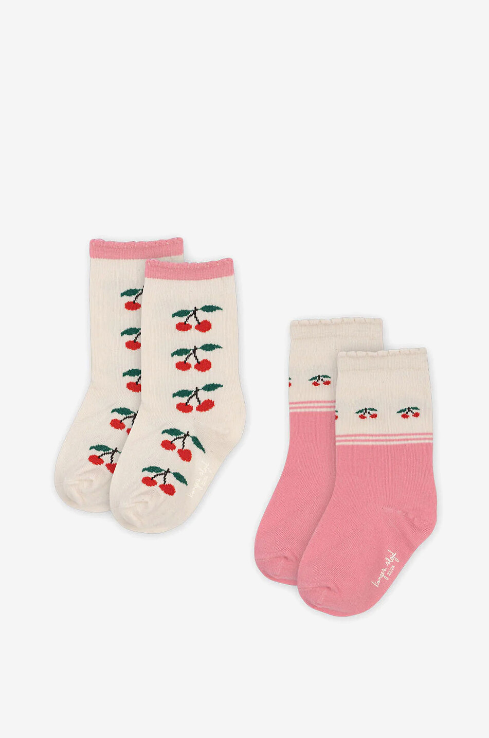 Cherry Mix set of 2 pairs of girls' socks