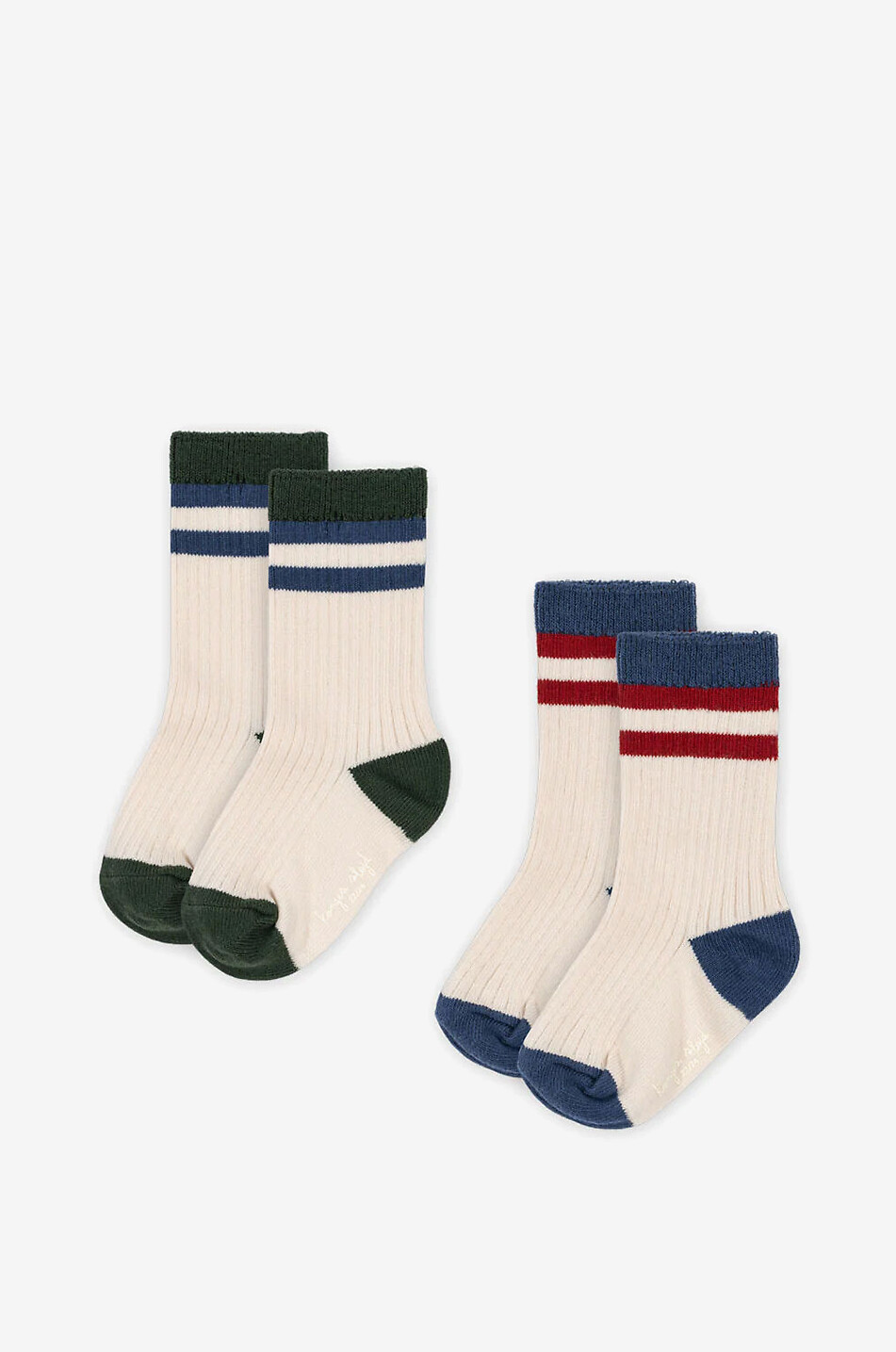 KONGES SLØJD 2er-Set Jungensocken Multi Stripe  BUNT 1