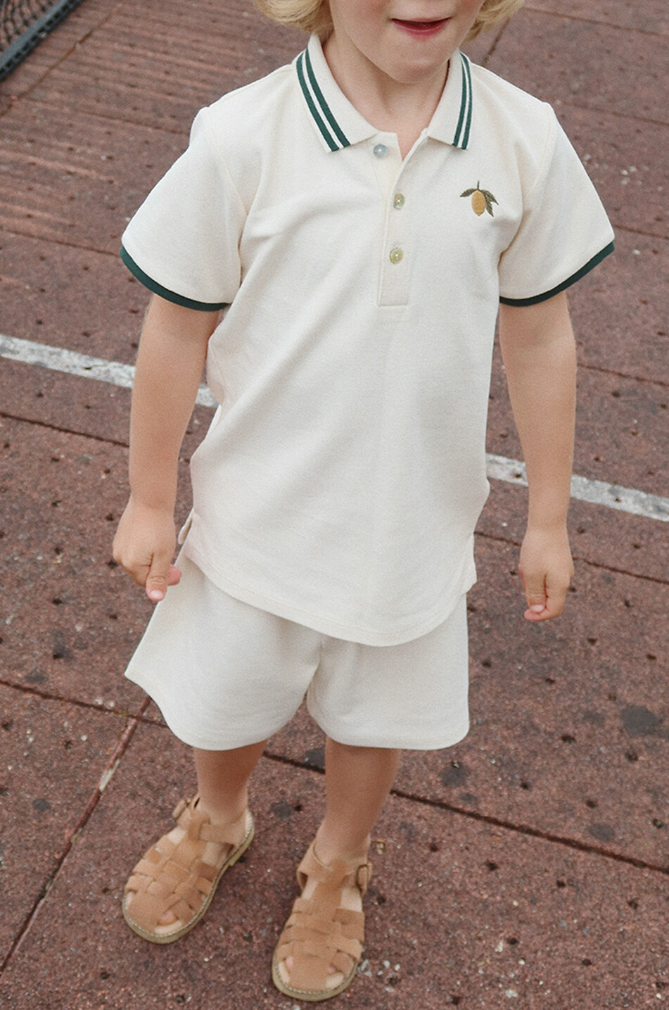 KONGES SLØJD Short en coton piqué garçon Florian Garçon Beige clair 3