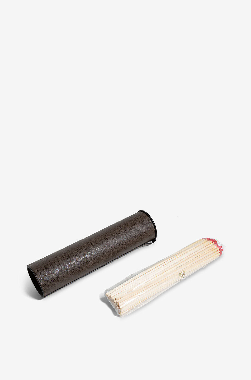 Lederetui für Riesenstreichhölzer Prometeo Brown