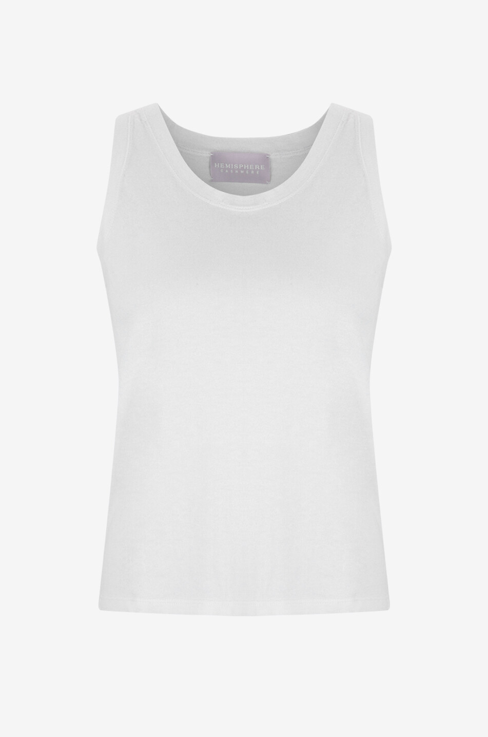 HEMISPHERE Débardeur en coton soie et cachemire Femme BLANC 1