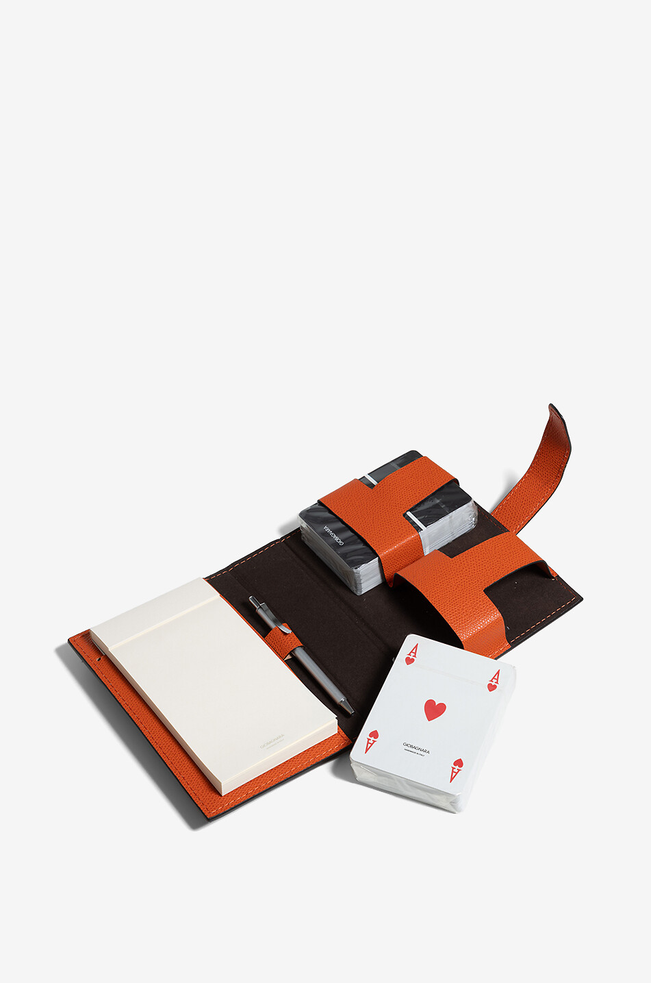 GIOBAGNARA Jolly Mango playing card set in a leather case Home RED 2