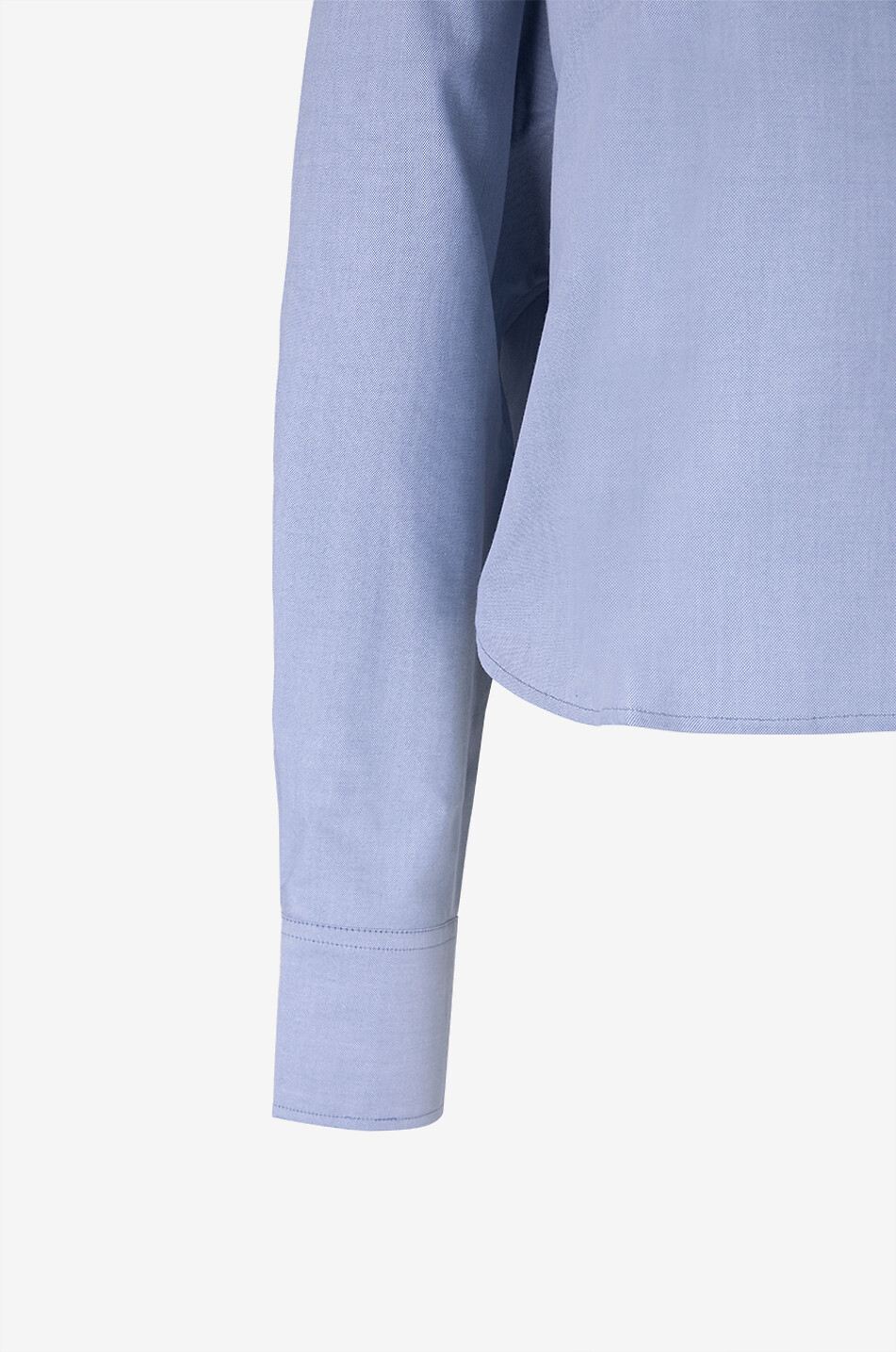 AMI Ami de Coeur cropped loose Oxford shirt Women LIGHT BLUE 3