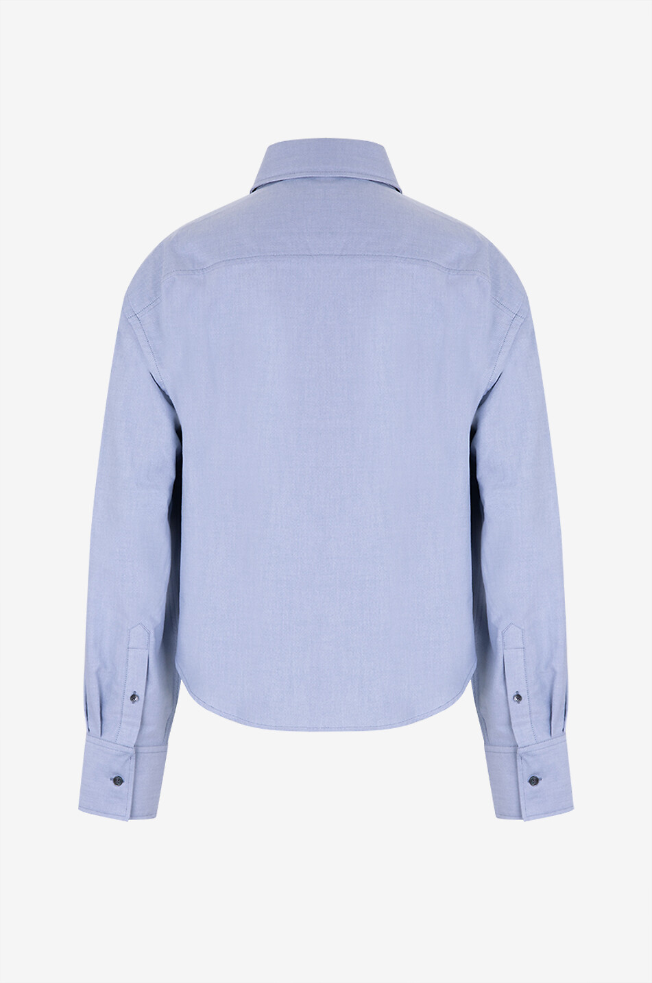 AMI Ami de Coeur cropped loose Oxford shirt Women LIGHT BLUE 2