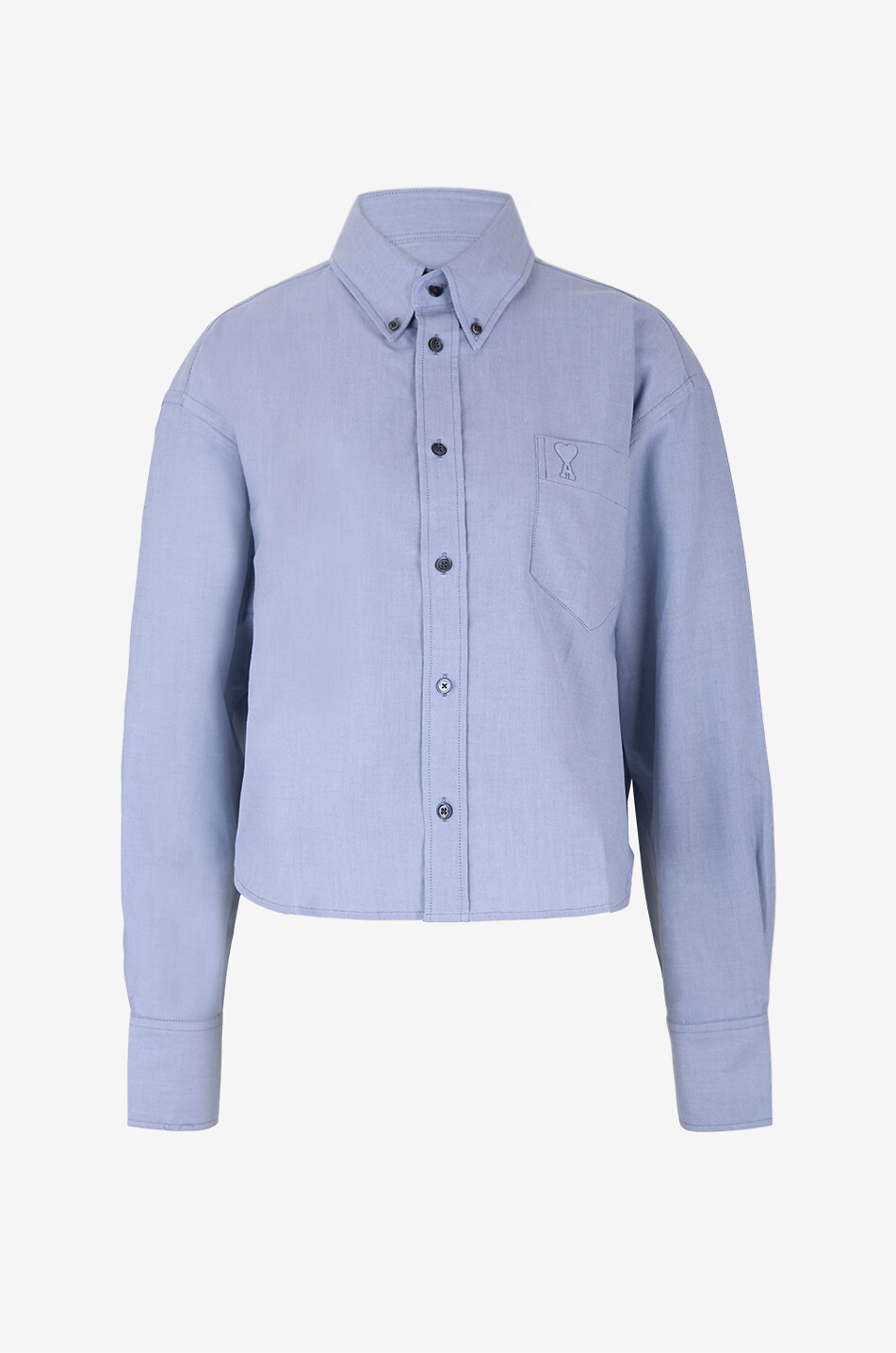 Ami de Coeur cropped loose Oxford shirt