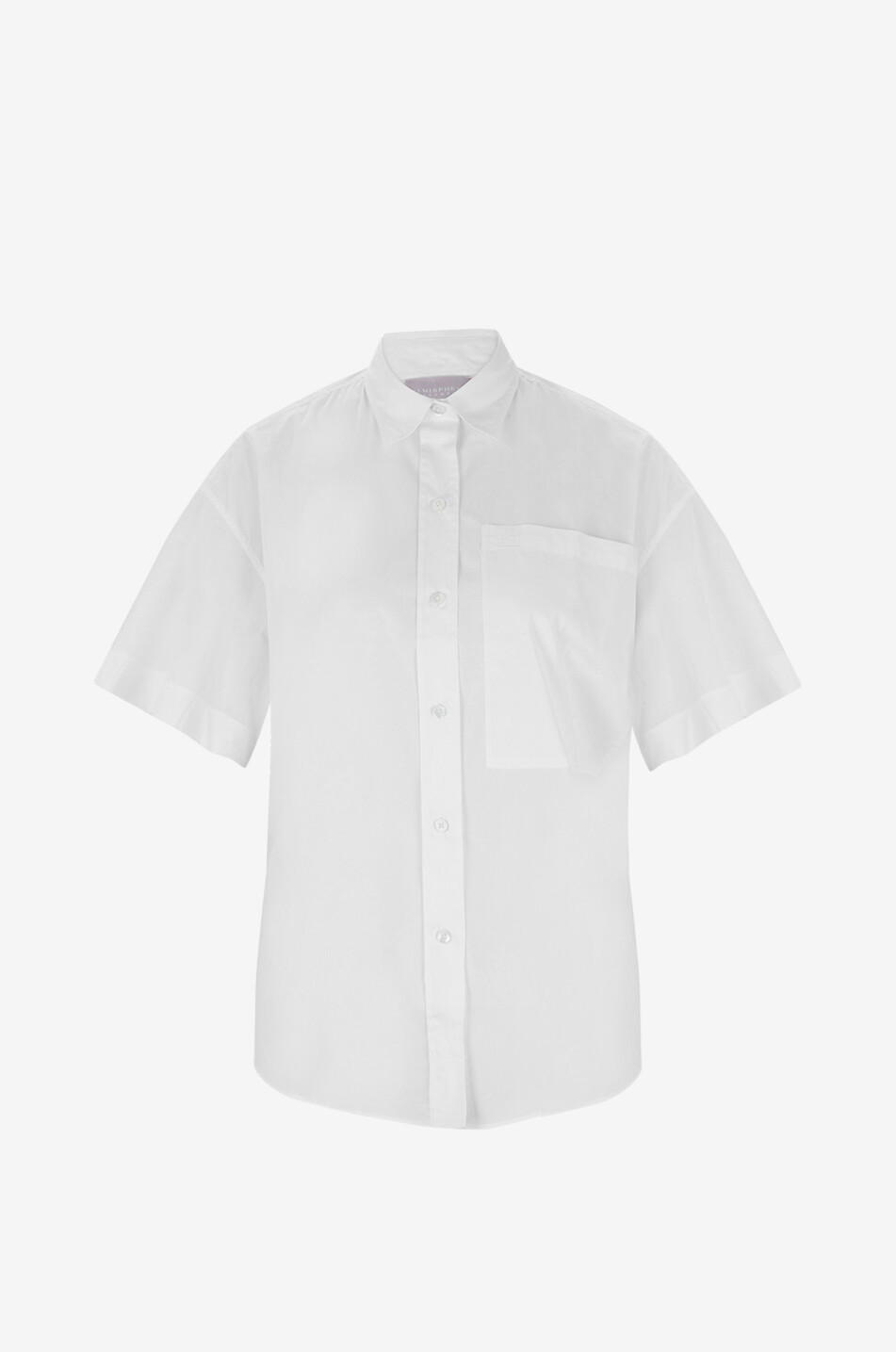 HEMISPHERE Acky cotton short-sleeved shirt Women WHITE 1