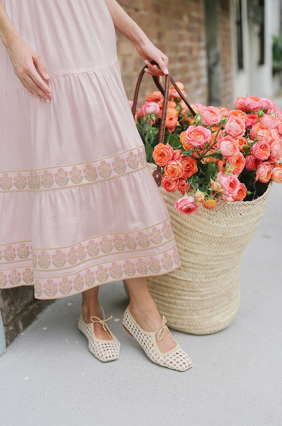 ROSEWATER HOUSE Parya long skirt Women LIGHT PINK 4
