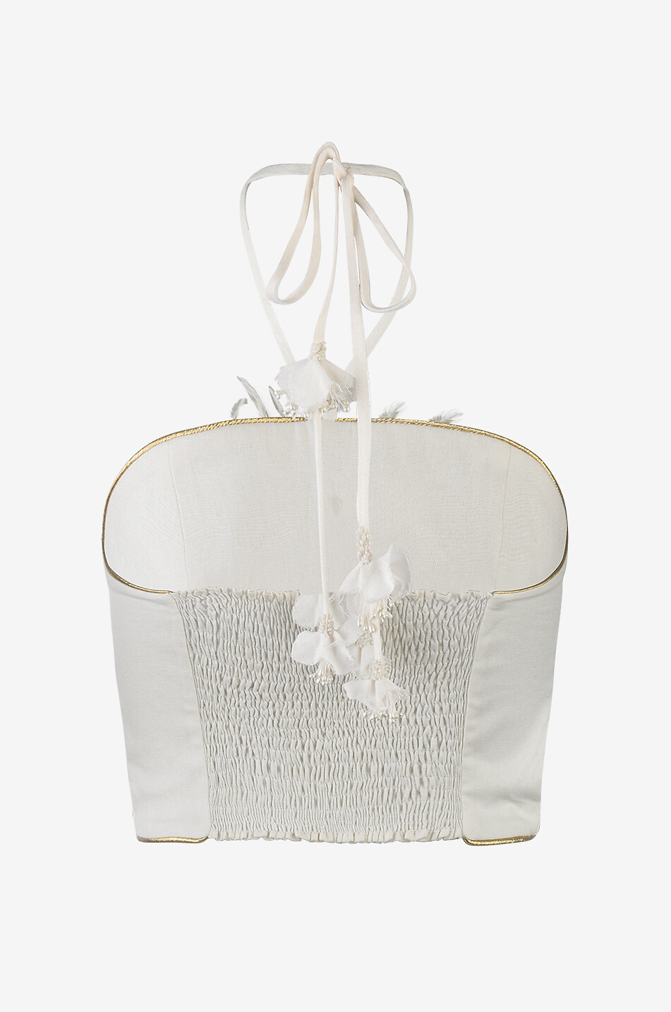 ROSEWATER HOUSE Top brassière sans manches Gol Femme BLANC CASSE 2