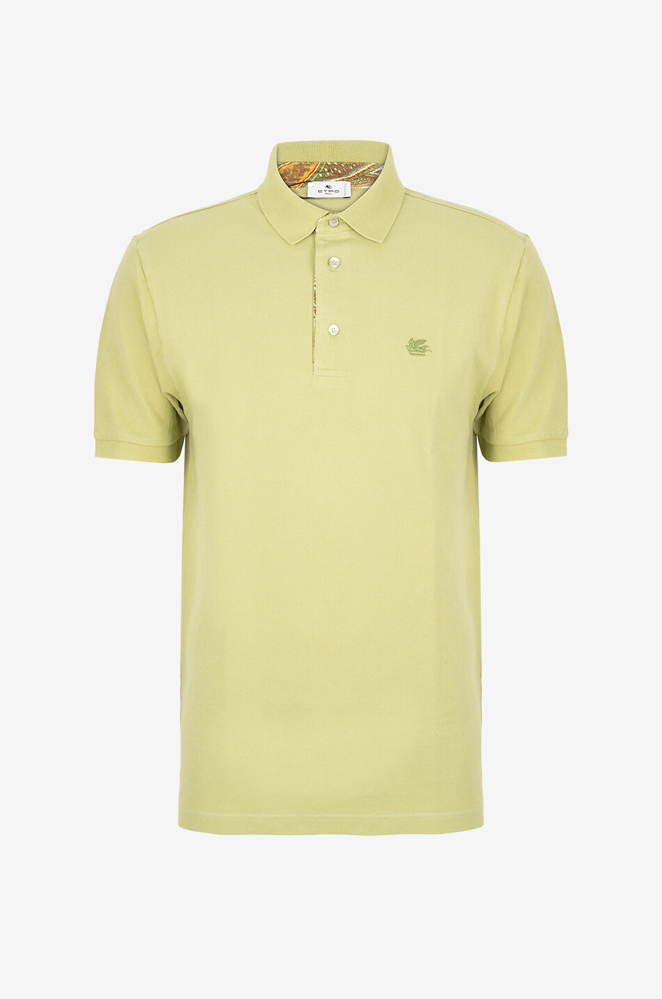 Pegaso embroidered short-sleeved monochrome polo shirt