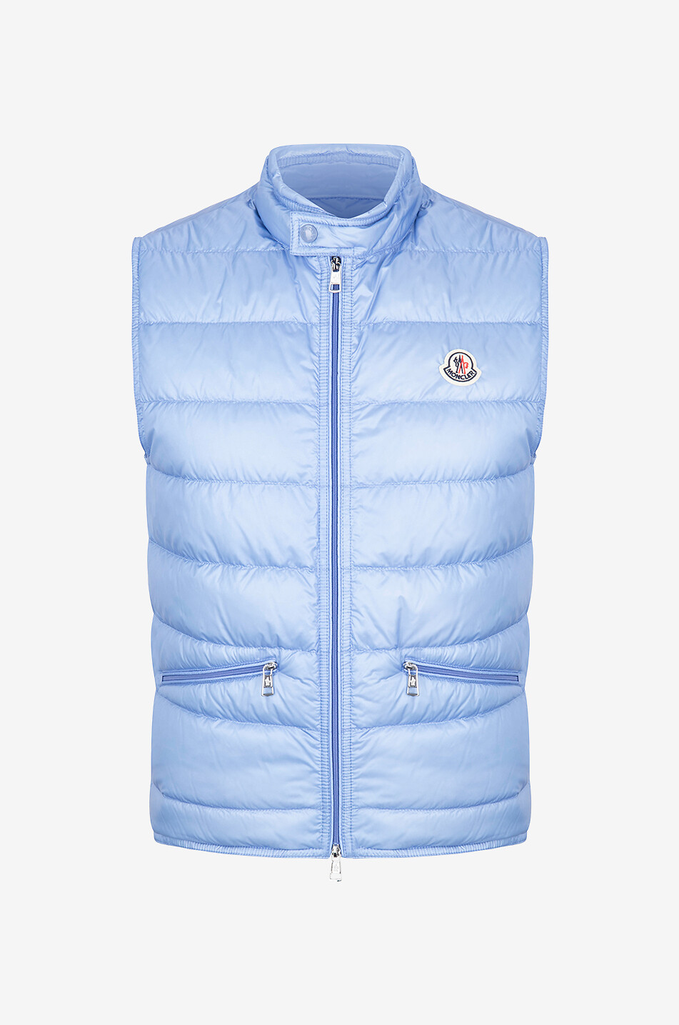 MONCLER Gilet matelassée en nylon brillant Gui Homme BLEU CLAIR 1