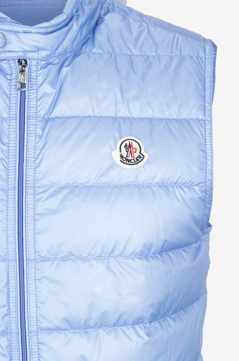 MONCLER Gilet matelassée en nylon brillant Gui Homme BLEU CLAIR 3