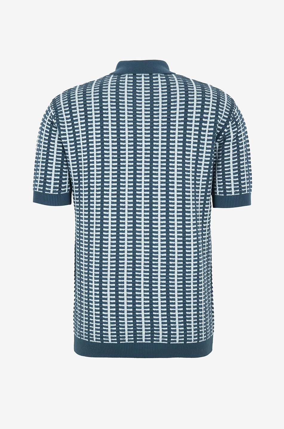 Polo en maille jacquard de laine 2 Tone