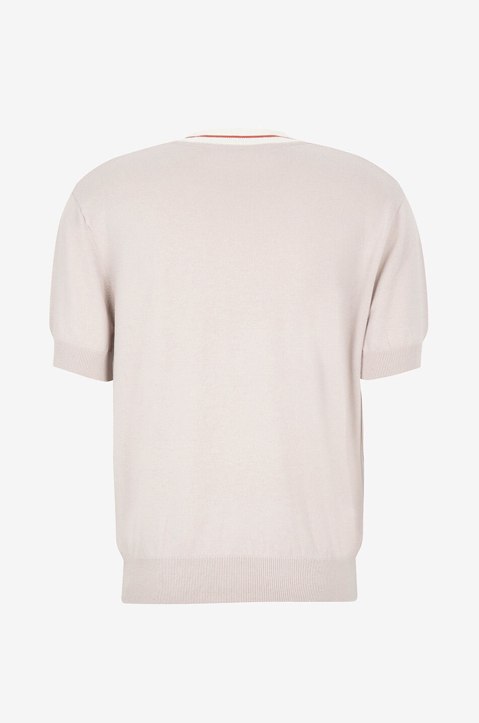 KING & TUCKFIELD Strick-T-Shirt aus Wolle mit Streifendetails Retro Herren BEIGE 2