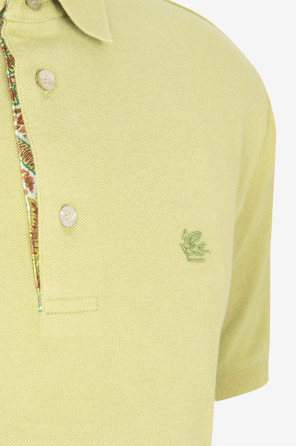 Pegaso embroidered short-sleeved monochrome polo shirt