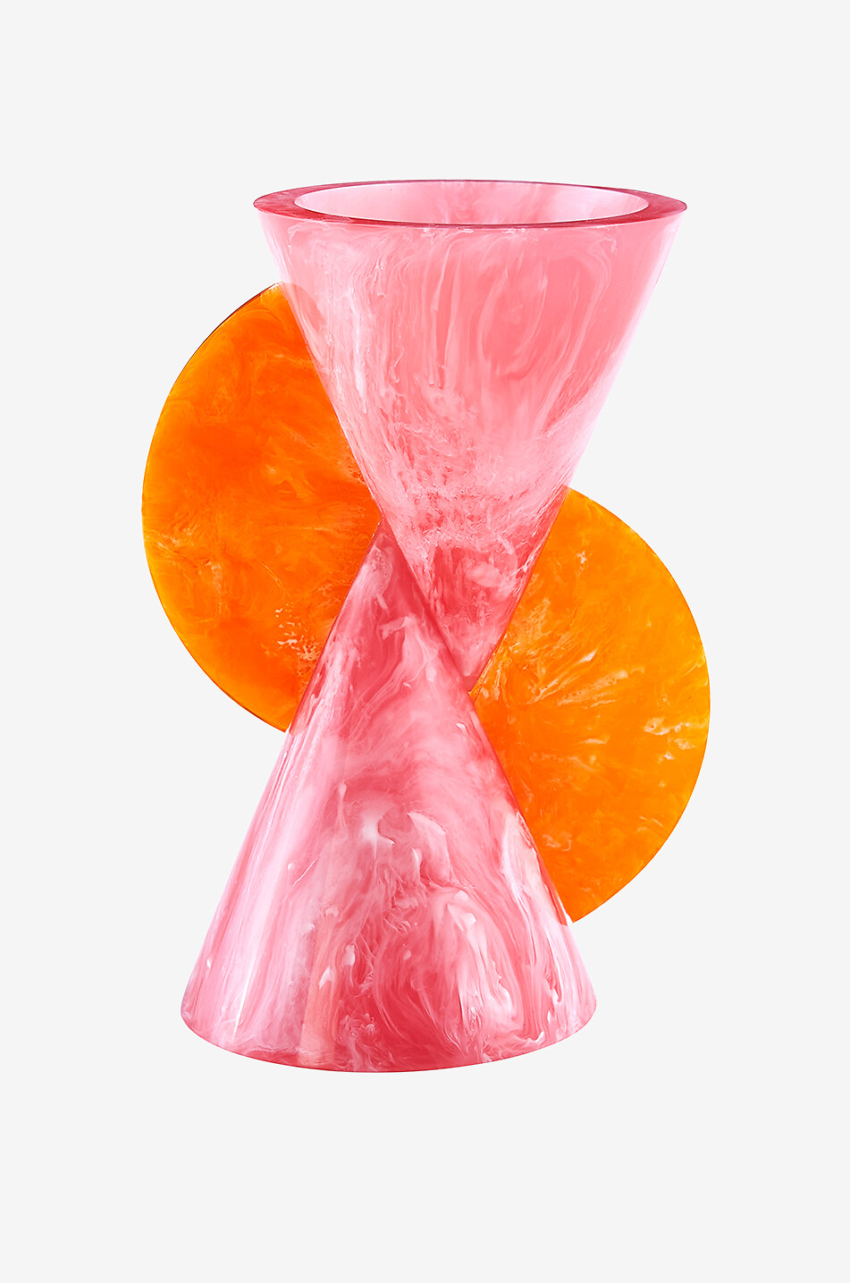 Mustique Cone marbled bicolour vase