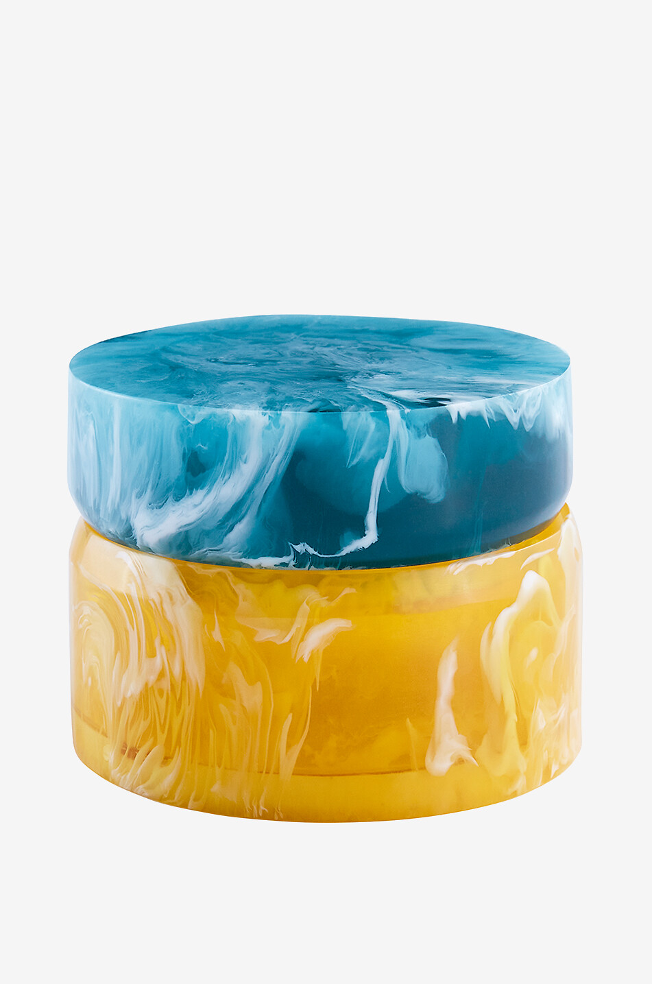 Mustique Small round marbled box