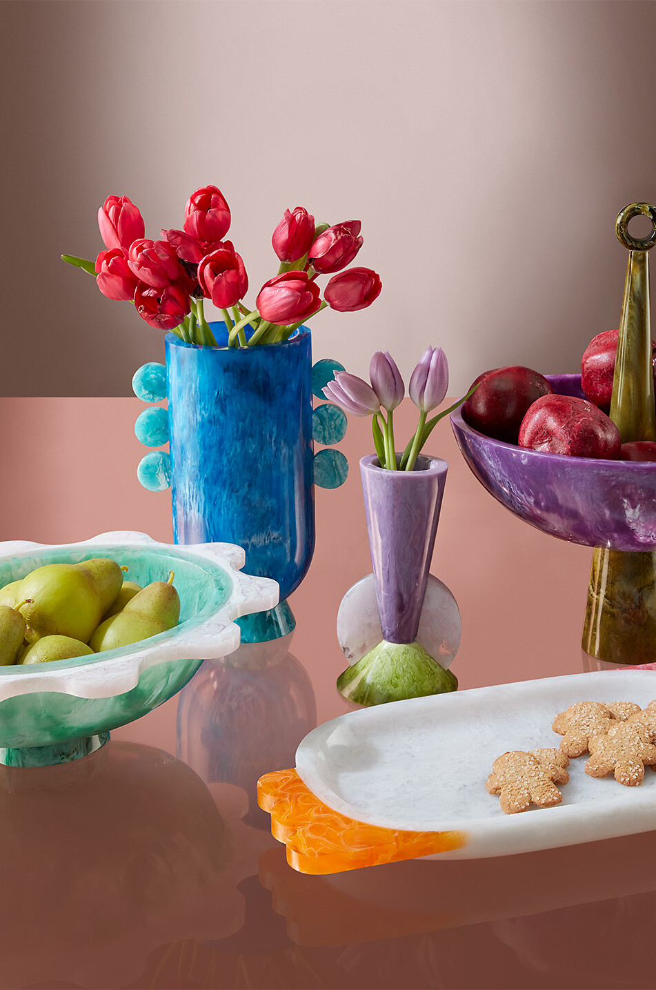 JONATHAN ADLER Mustique square brass and acrylic tray Home MULTI COLOURED 4