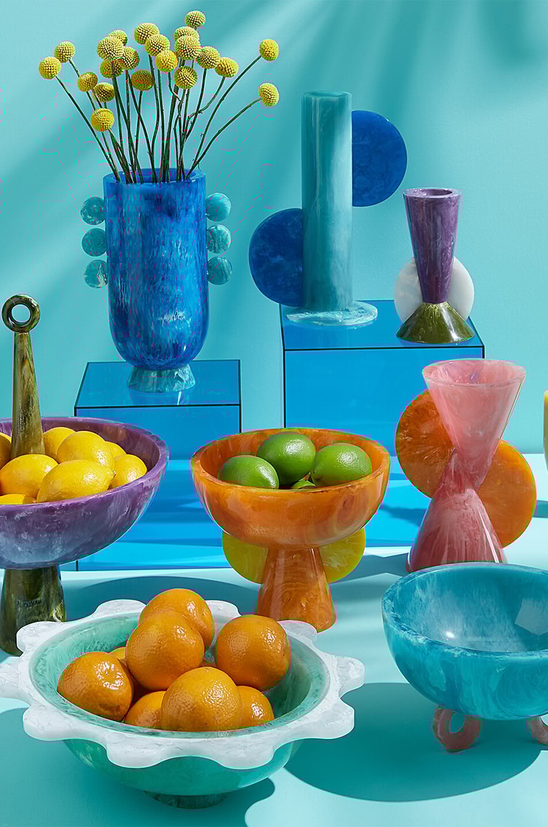 Zweifarbige marmorierte Schale Mustique Ripple - JONATHAN ADLER - Bongénie