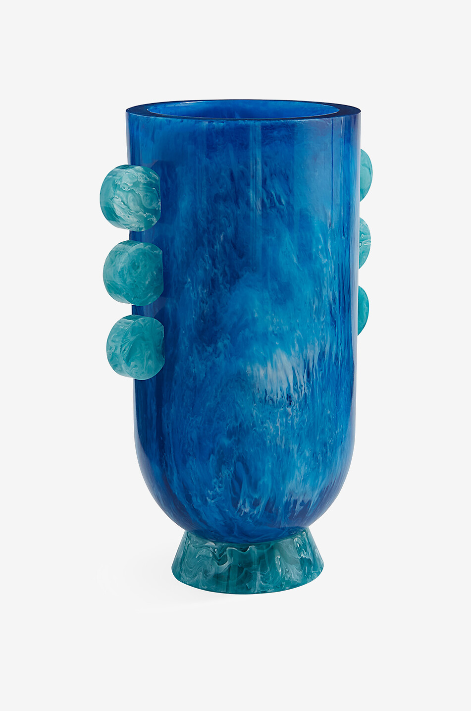 JONATHAN ADLER Mustique Disc Urn marbled vase Home BLUE 2