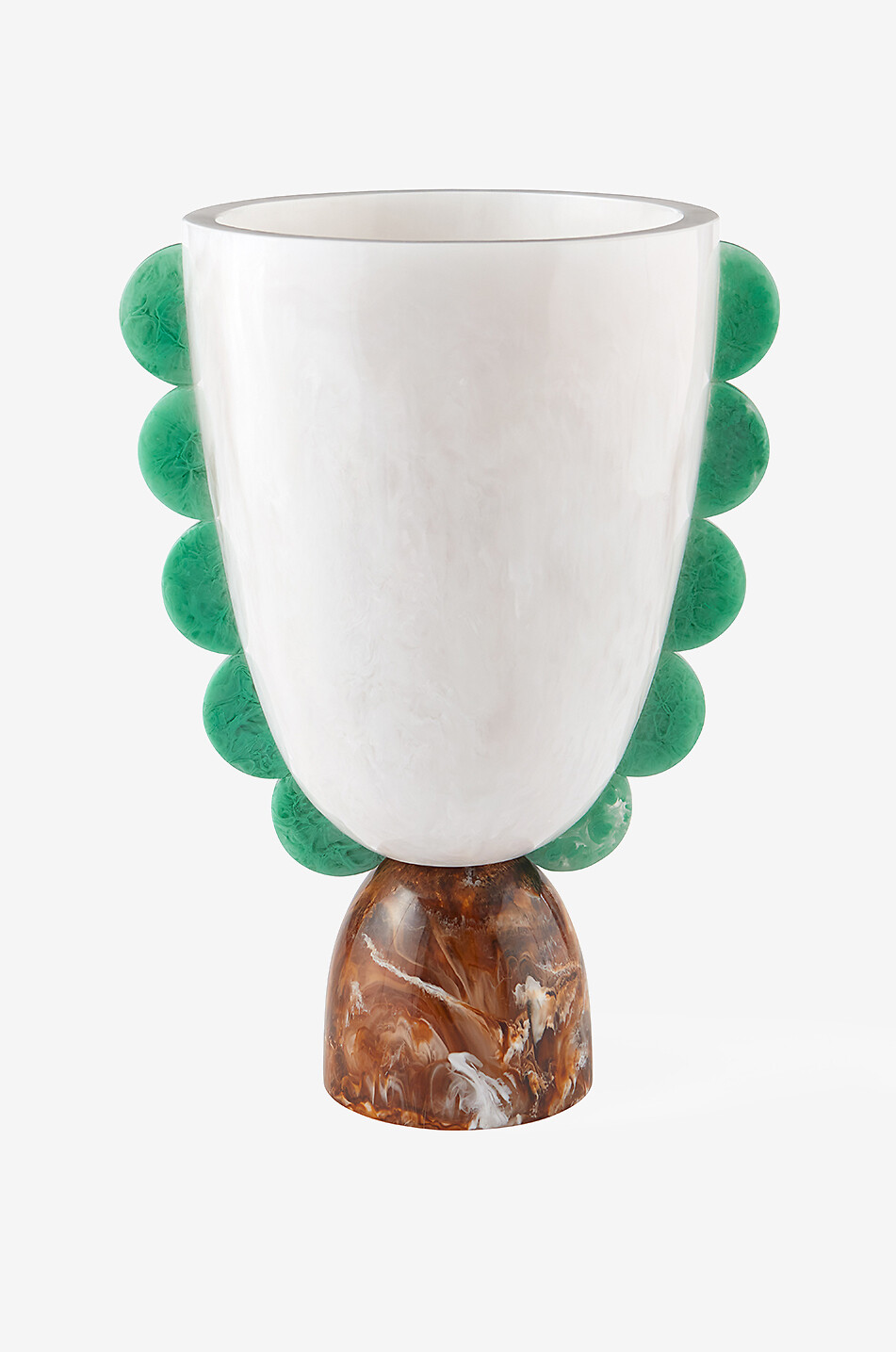 JONATHAN ADLER Mustique Scalloped Urn marbled vase Home MULTI COLOURED 1