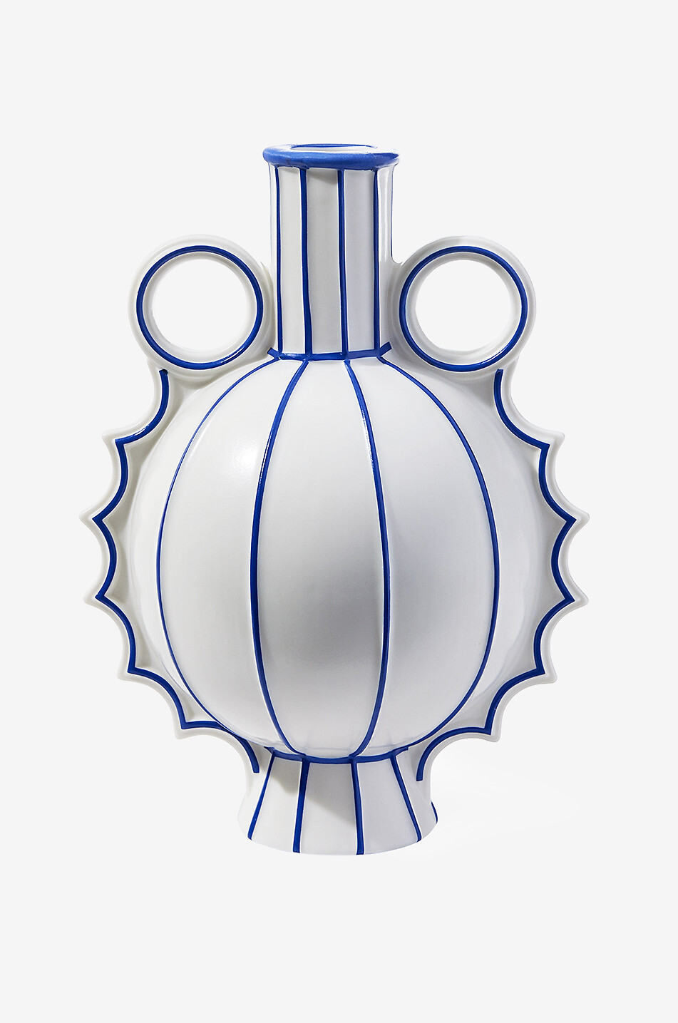 JONATHAN ADLER Venezia Small striped porcelain vase Home BLUE 1