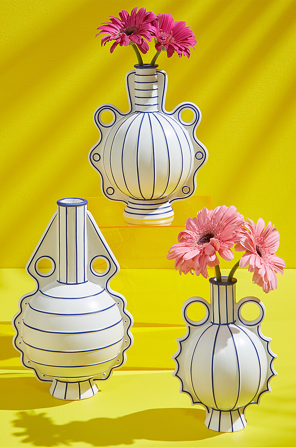 Venezia Small striped porcelain vase