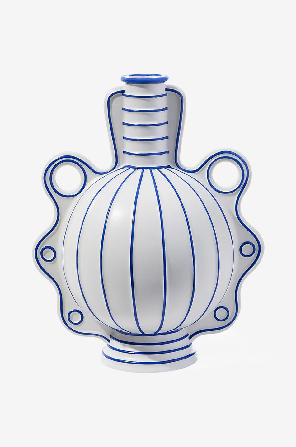 JONATHAN ADLER Venezia Medium striped porcelain vase Home BLUE 1