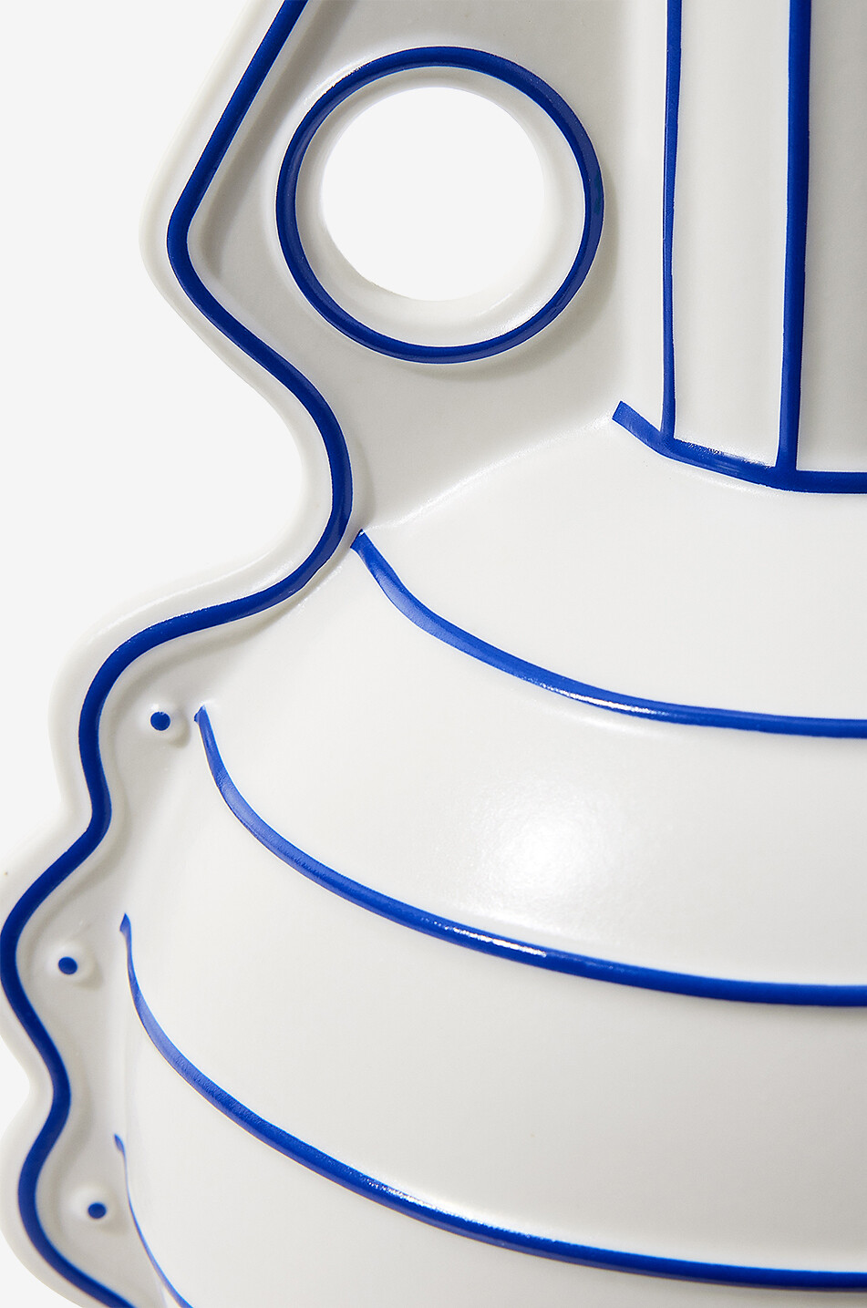 JONATHAN ADLER Venezia Large striped porcelain vase Home BLUE 2