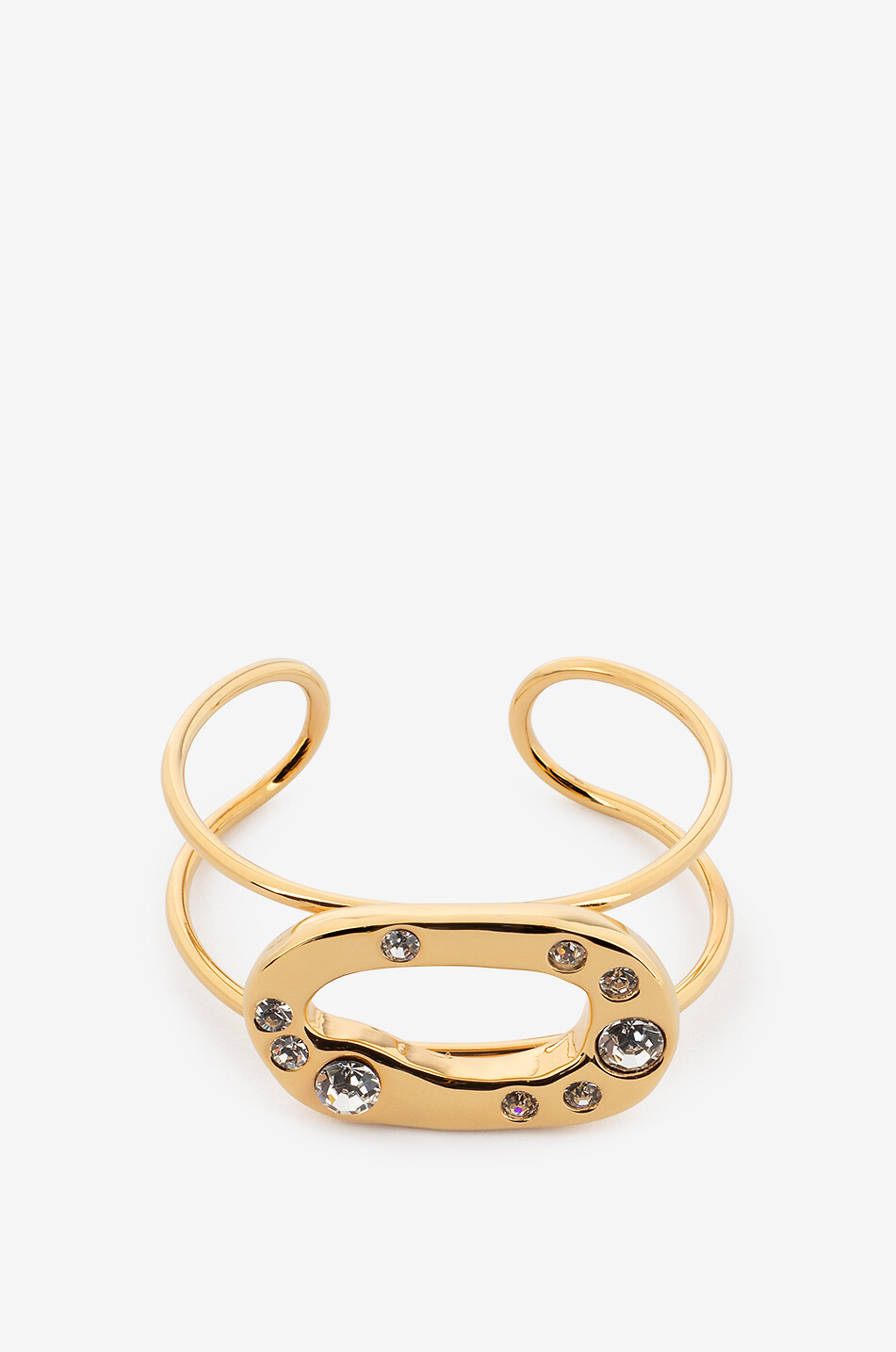 Goldene Manschette mit Kristallen Zeynah