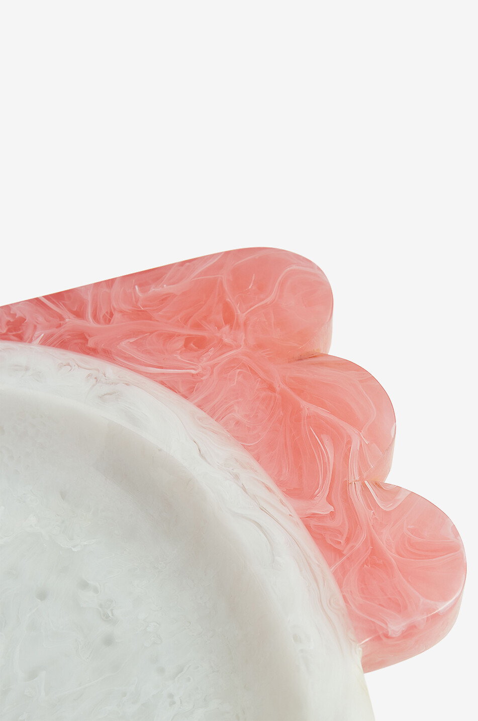 Mustique Scallop marbled oval tray