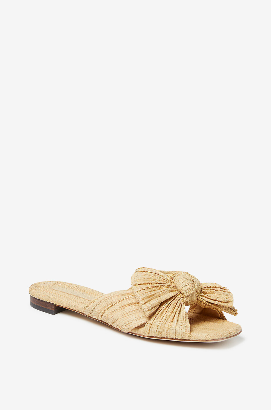 LOEFFLER RANDALL Daphne 10 flat raffia slides Women BEIGE 1