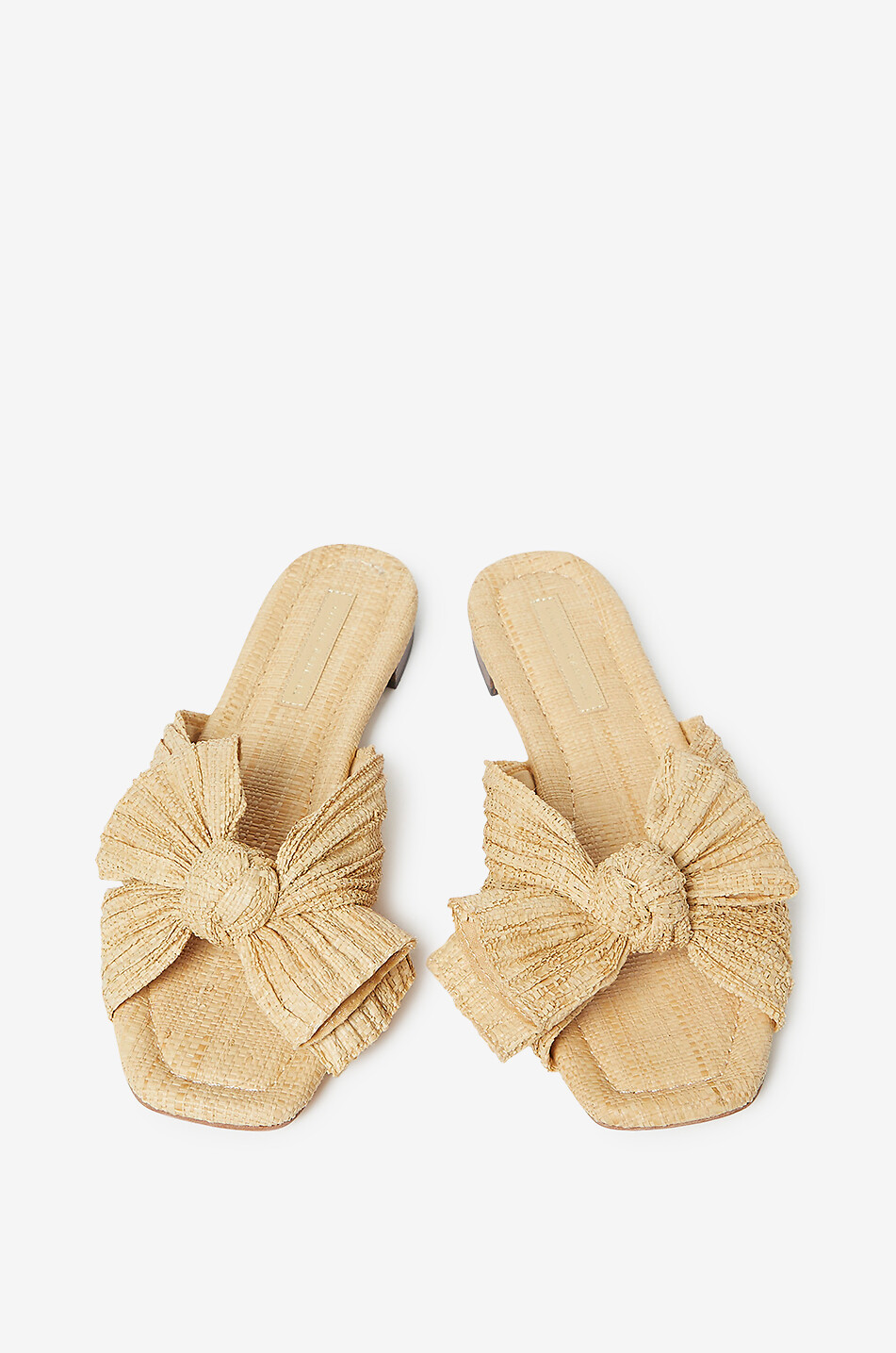 LOEFFLER RANDALL Daphne 10 flat raffia slides Women BEIGE 3