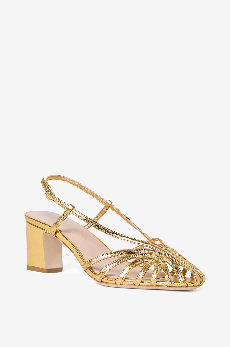 LOEFFLER RANDALL Metallic-Leder-Sandalen mit Absatz Priscilla 60 Damen GOLDEN 1